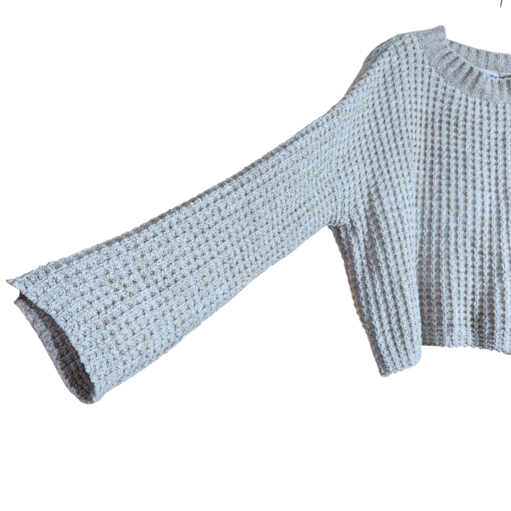 🤍 Cotton Emporium Textured Cropped Sweater – Size L - Picture 4 of 6